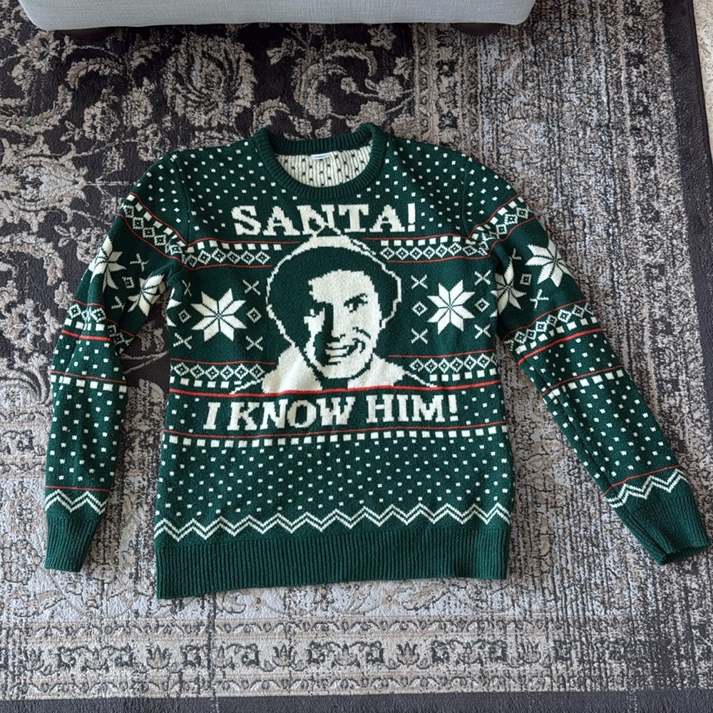 Elf size L “Santa! I know him!” Sweater